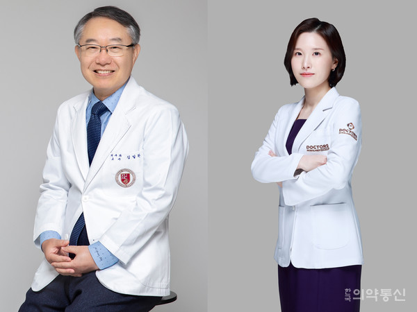 (좌측부터) 김일환 교수, 박지현 닥터스 피부과 신사점 원장 / 사진= 고대안산병원